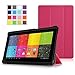 Prontotec SlimFit Series 3-Fold Cover for 7" Android Tablet (Compatible Model: Dragon Touch 7" Y88, A13 Q88, Matricom G-Tab Nero CX2, ProntoTec 7" Y88, ProntoTec Axius Series 7", Axis A23 7", Simbans S74 7", NORIA T2 7", Zeepad, Chromo, FONESO HH017 7" A23, NeuTab N7 7'', Noria JR 7")(Magenta)