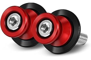 MFGZD MOTORCYCLE ACCESSORIES MFGZD Motorcycle 8MM Swingarm Spools M8 CNC Swing Arm Stand Screw Fit For VERSYS 650CC 1000 650 300X X300 NINJA 400 Z400 1000SX Ninja650 1000 Z650/RS Z900/RS Z800 Z1000/R/SX ZX6R ZH2/SE (Red)