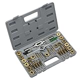 Neiko 00911A Tap and Die Set, Premium, SAE, Titanium Coated, 40-Piece