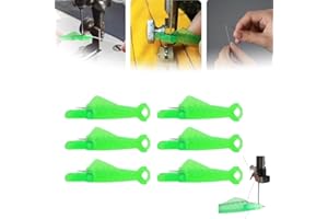 BUSYLIVE Sewing Machine Needle Threader,Sewing Machine Needle,DIY Needle Threaders,2024 New Quick Sewing Threader for Hand Upgraded Automatic Needle Threader Automatic Needle Threader (Green 6 pcs)