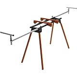 BORA Portamate PM-4000 - Heavy Duty Folding Miter Saw Stand with Quick Attach Tool Mounting Bars Orange, 44 x 10 x 6.5 inches
