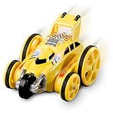 Force1 Remote Control Car Mini Toys - Rally Cat Mini RC Cars for Kids w/ LEDs, Off Road RC Car Tires for Stunt RC Car for Adults, Kids (Color May Vary)