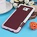 Galaxy S6 Edge Case, LoHi Hybrid [Dual Protection] Shockproof Case [Extra Front Raised Lip] Soft TPU & Hard PC Bumper Case Anti-Scratch Protective Back Cover for Samsung Galaxy S6 Edge - Red Wine