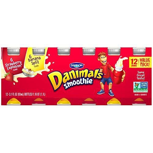 2 Danimals+Smoothies+Strawberry+Explosion+12+pack