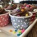 Candy/Nut Mini Baking Paper Treat Cups - Black Silver White - Polka Dot - 48 Pack
