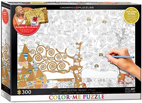 Eurographics Tree Of Life By Gustav Klimt Color Me Puzzle (300 Pieces)