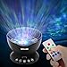 SOLLED Ocean Wave Projector 12 LED Remote Control Night Light Wave Projector for Kids 7 Colors Undersea Projector Lamp with Mini Music Player for Living Room Bedroom - Black