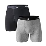 SUI SONG Brand Men's Underwear Super Soft Cotton Elastic Force Boxer Underwear 2-Pack