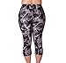 Zerdocean Women's Plus Size Lightweight Printed Capri Leggings style-010 2X