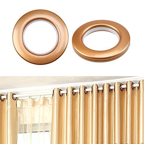 WCIC 32PCS Curtain Eyelet Rings, Round Plastic Rings Clips Inner