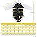 Littleforbig Adult Baby Diaper Lover ABDL Snap Crotch Romper Onesie - Baseball Reglan Sleeves Black Small