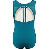 Phineein Girls Sleeveless Ballet Gymnastics Leotards Kids Athletic Crisscross Mesh Back Dancewear Unitards