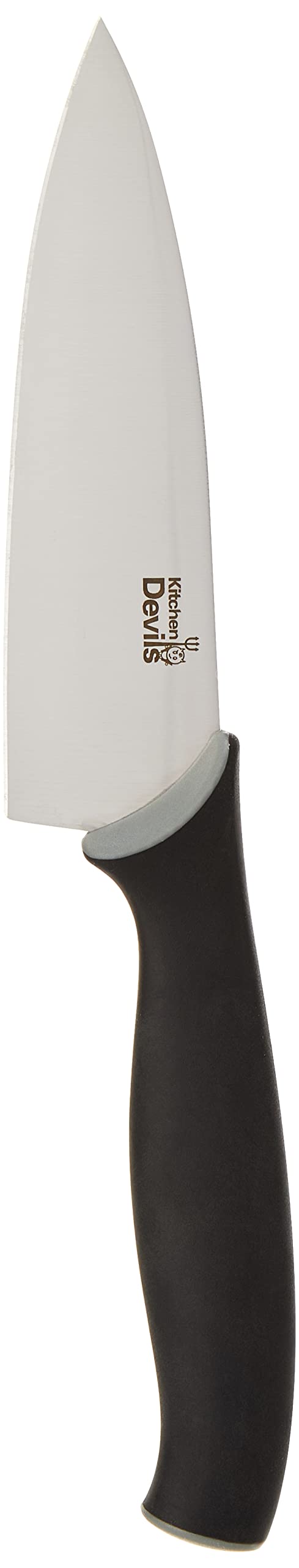 KitchenDevils Fiskars ControlSmallCook'sknife, Stainless Steel, Black, Small,603003