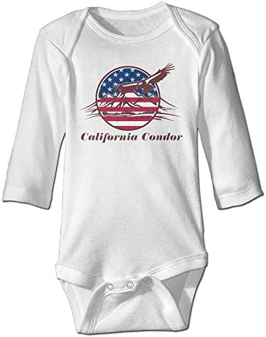 California Republic Banner Condor America Flag Funny Onesies Baby Baby Outfits Long Sleeve Star Logo Print Baby Onesie Natural Organic Novelty Romper
