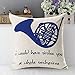 Mugod Blue French Horn Throw Pillow Cover I Would Have Stolen You a Whole Orchestra Quote Decorative Pillow Cases Square Cotton Linen Cushion Cover for Home Bed Sofa Couch 18x18 Inch