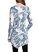 BAISHENGGT Women's Crewneck Long Sleeve Handkerchief Hem Tunic Top X-Large Green Floral