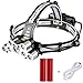 Rechargeable LED headlamp,Brightest and Best 9 LED Headlamp 45000 Lumen Zoomable Waterproof CREE Headlamps Waterproof Hard Hat Light, Bright Head Lights, Running or Camping headlamps ...