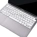 MOSISO Keyboard Cover Compatible with MacBook Air 13 inch 2019 2018 Release A1932 Retina Display with Touch ID, Waterproof Dust-Proof Protective Pattern Silicone Skin, White Marble
