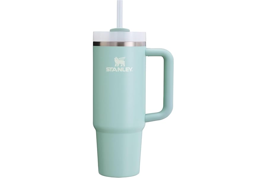 STANLEY Quencher H2.0 Tumbler with Handle and Straw 30 Ounces | Flowstate 3-Position Lid | Cup Holder Compatible for Travel | Insulated Stainless Steel Cup | BPA-Free | Seafoam