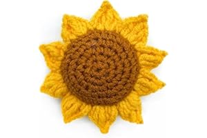 WANSHUI Sunflower Pin Cushion, Handmade Knitted Pincushions, Cute Pin Cushions Needle Holders for Sewing Quilting Accessory, DIY Crafts or Patchwork Decor