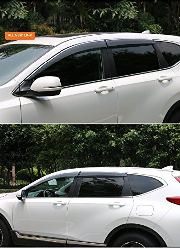 Vesul Updated Side Smoke Window Visor Vent Rain Guard Wind Deflectors Shield Sun Shade Fits on Honda CR-V CRV 2017 2018 2019