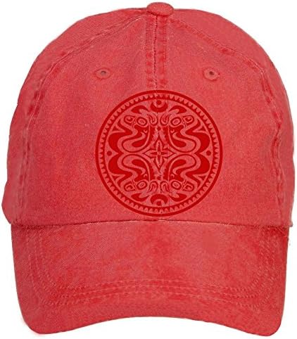 ClShrt Unisex Adjustable Govt Mule Round Sticker Baseball Cap Red