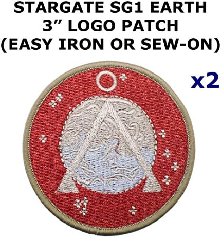 2 PCS Stargate SG-1 Earth Theme DIY Iron / Sew-on Decorative Applique Patches