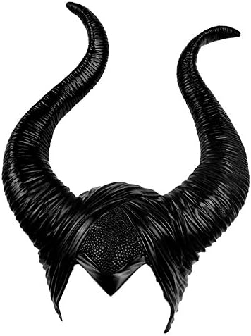 BESTJUNLY Maleficent Horns Costume Women Adult Latex Maleficent Cosplay Accessories
