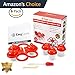 Egg Cooker Silicone Cups - Soft/Hard Boiled Eggs Without Shell - 9in1 Set PREMIUM QUALITY NonStick | 6Cups, Holder, Free Brush&Spoon, Instruction | The Original Set by EasyEggie!