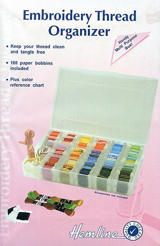 2xPlastic Large Embroidery Floss/Thread Box/Organiser