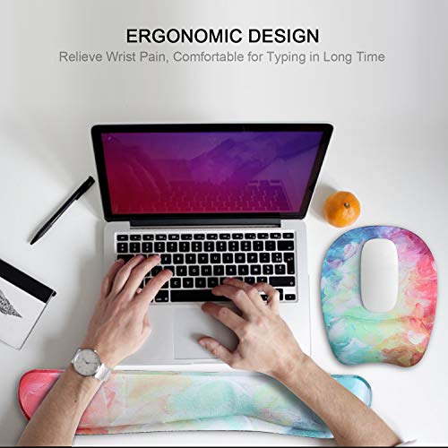 image for Anyshock Keyboard Wrist Rest Pad Set and Mouse Pad with Wrist Support 