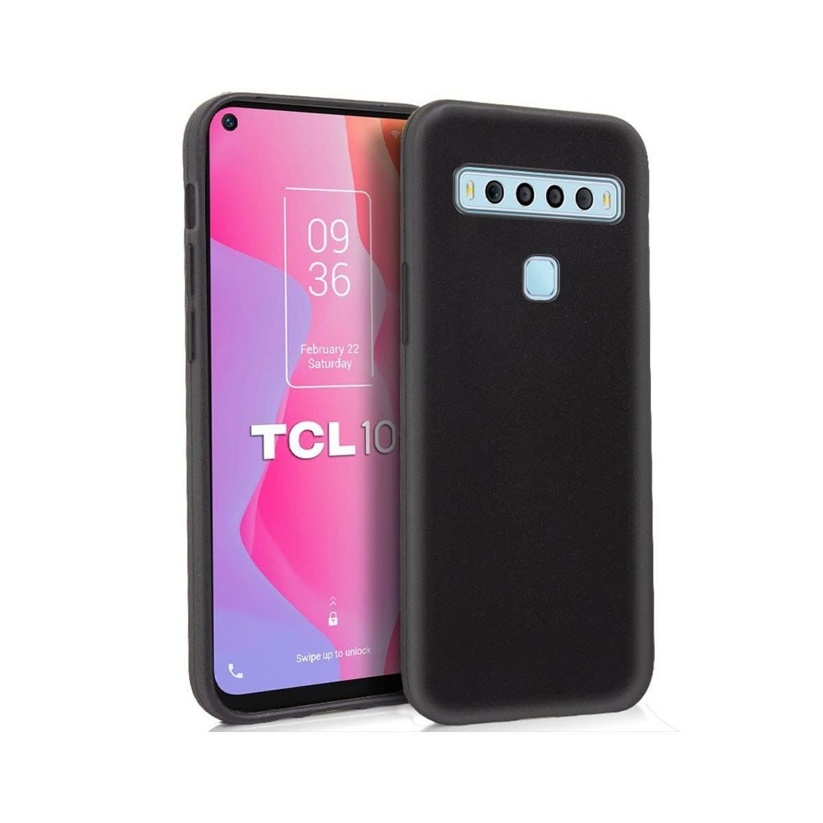 Cool Silicone Case for TCL 10L (Black)
