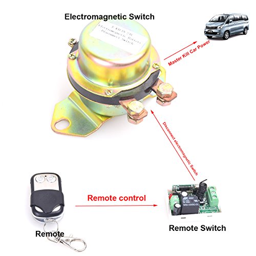 Car Wireless Remote Control Battery Switch Disconnect Latching Relay