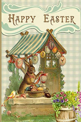 HAPPY EASTER: blank lined pages Easter adult notebook 6 x 9 Inches jade summer coloring books for adults 120 Pages