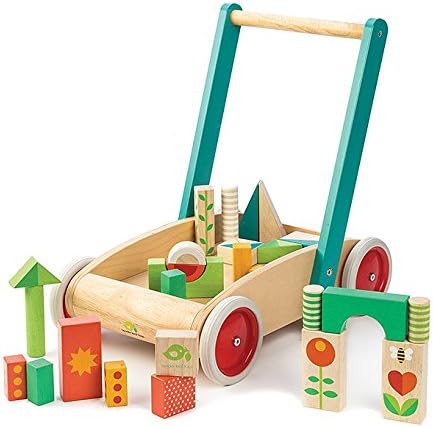 baby wooden walker with blocks