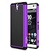 Sony Xperia C5 Ultra Case, MoKo [Shock Absorption] Slim Dual Layer Protective Case with Soft Silicone Bumper and Rigid PC Back Cover for Sony Xperia C5 Ultra 6.0 Inch (2015) - Purple
