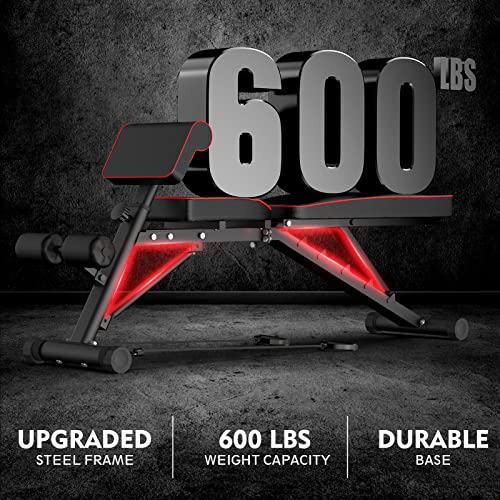 GIKPAL Adjustable Weight Bench, Workout Bench Press for Full Body