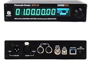 DOREMiDi Timecode Center MTC-30 Supports Timecode Reader Generator Converter SMPTE LTC ArtTimeCode RTP-MIDI MMC PoE(MTC-30)