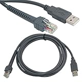 BlastCase 1 X USB A Male to RJ45 Cable 7ft 2M for Symbol Barcode Scanner LS4278 LS2208 2208AP