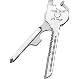 Swiss+Tech ST44444 Polished SS 6-in-1 Utility Key Multitool for Keychain, Auto, Camping, Hardware - Gift Tin