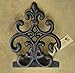 Lulu Decor, Cast Iron Fleur De Lis Door Stop, Door Stopper in Antique Black Finish, Beautiful and Useful Product (1 Piece)