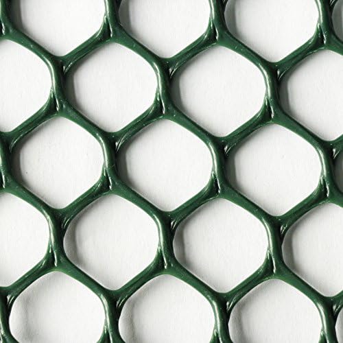 Plastic Poultry (Chicken) Netting Fence -Multipurpose for Garden as Physical Barrier--2ft x 25ft-Rustless,Dark Green