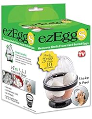 EZ EGGS Hard Boiled Egg Peeler, 3 Egg Capacity â€“ Handheld Specialty Kitchen Tool Peels Egg Shells in Seconds (As Seen on TV)