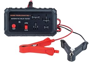 Sound Troubleshooting Automotive Relay Tester - 4 & 5 Pin 12V Auto Diagnostic Tool, Small Handheld DIY Car Tester with Battery Clips, Relay Testing Kit, Electrical Systems Tool | Patented