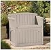 Suncast Indoor/Outdoor 31 Gallon Medium Resin Deck Seat and Storage Container, Taupe