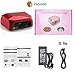 Y&S Pro 36W Nail Dryer LED Lamp Light for UV LED Gel Polish, No Harm Quick Dry Manicure/Pedicure Machine, Color Classic Red