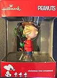Hallmark Peanuts Charlie Brown with a Christmas Tree Resin Ornament 2016