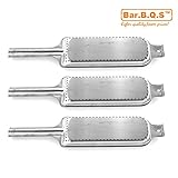 Bar.b.q.s 14631 (3-pack) Stainless Steel Burner Replacement for Select Gas Grill Models by Charbroil, Kenmore and Others