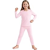 American Trends Girls Thermal Underwear Set Kids Thermals Top and Bottom Set Base Layer for Cold weather/skiing