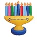 Zion Judaica Inflatable Lawn Hanukkah Menorah Indoor Outdoor Decoration with LED Night Glowing Lights - 7' Tall 2017 Version